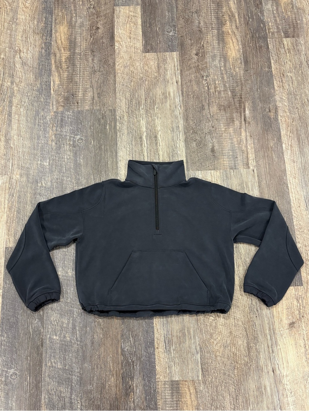 Lululemon Softstreme Half Zip Pullover Black Relaxed Fit Women’s Size 6